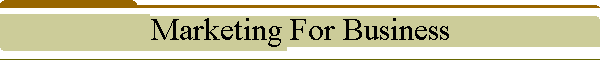 Marketing For Business